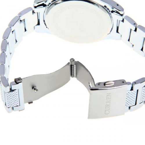 Curren Men's Chronograph with Stainless Steel Band (White 4.7cm Dial) - CUR006 - Image 3