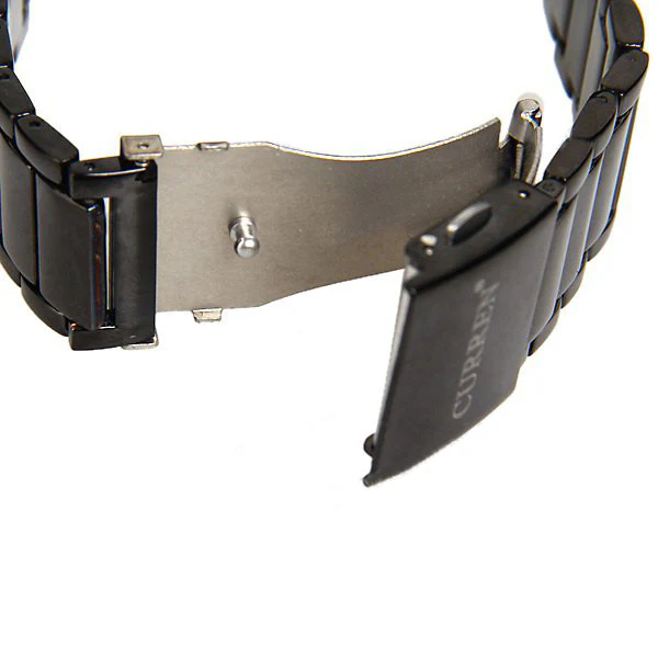 Curren Men's Black Stainless Steel Watch (Black 4.4cm Dial) - CUR013 - Image 4