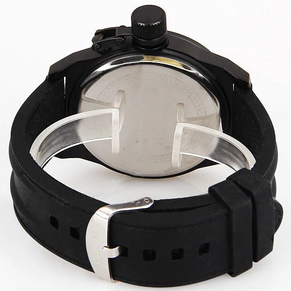 Curren Men's Watch with Silicone Band (Black 5cm Dial) - CUR019 - Image 4