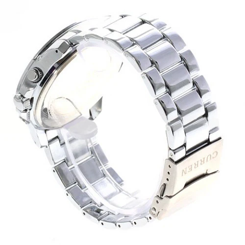 Curren Men's Stainless Steel Waterproof Chronograph (White 4.5cm Dial) - CUR026 - Image 3