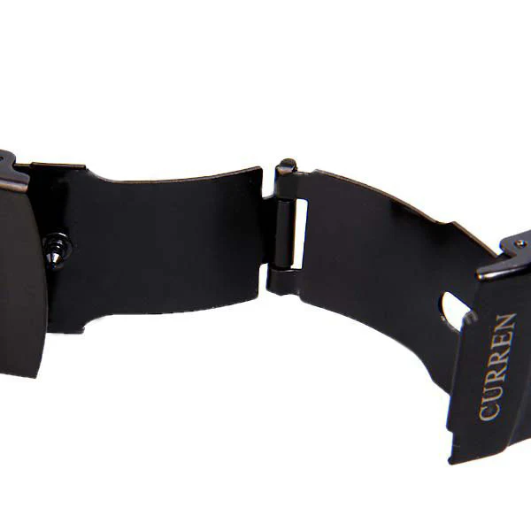 Curren Men's Black Stainless Steel Chronograph (Black 4.8cm Dial) - CUR032 - Image 4