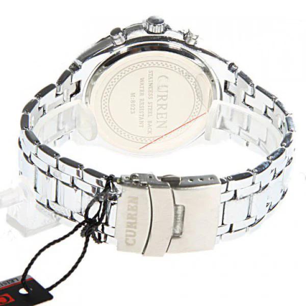 Curren Men's Stainless Steel Waterproof Chronograph (Red 5.5cm Dial) - CUR071 - Image 3