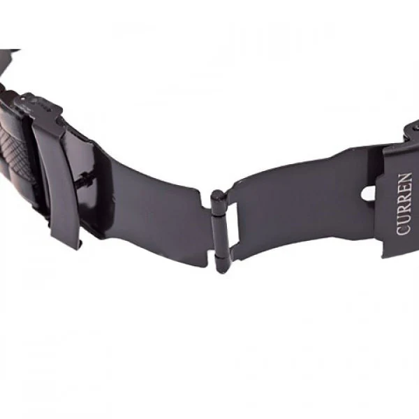 Curren Men's Black Stainless Steel Chronograph with Gold Accents (Black 4.3cm Dial) - CUR072 - Image 3