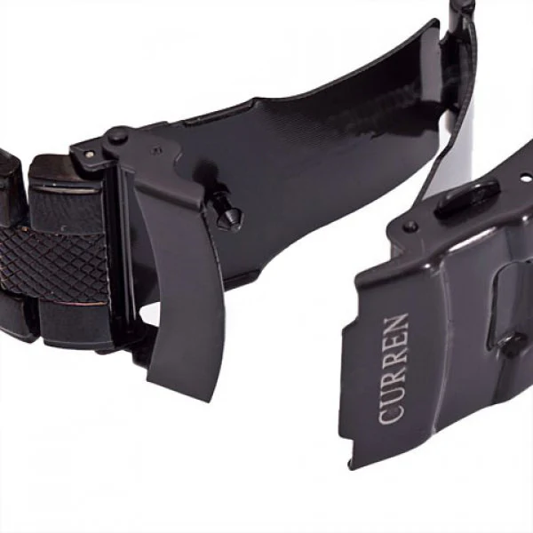 Curren Men's Black Stainless Steel Chronograph with Gold Accents (Black 4.3cm Dial) - CUR072 - Image 4