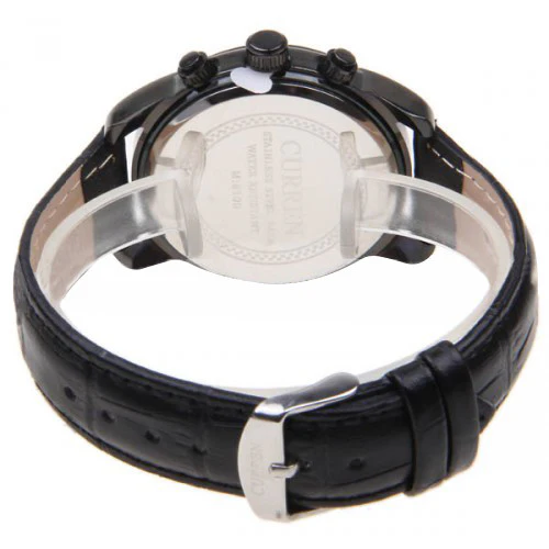 Curren Men's Chronograph with Leather Band (Black 4,2cm Dial) - Roman - CUR079 - Image 3