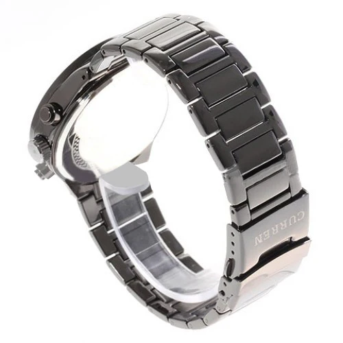 Curren Men's Black Stainless Steel Waterproof Chronograph (Black 4.2cm Dial) - CUR088 - Image 5