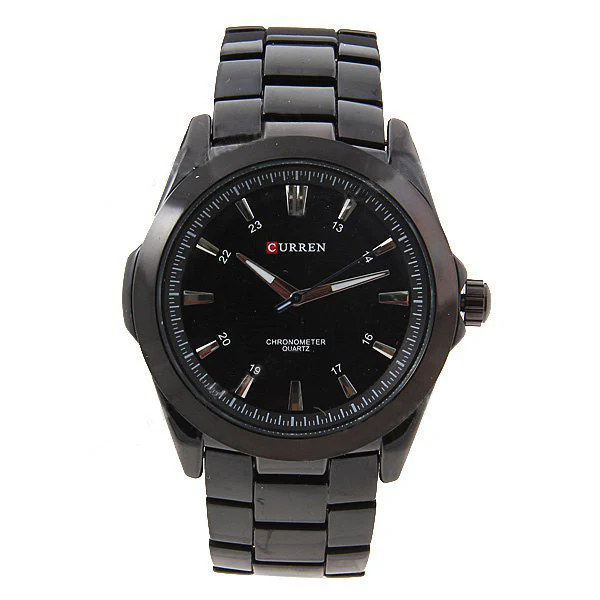Curren Men's Black Stainless Steel Waterproof Watch (Black 5.2cm Dial) - CUR093 - Image 4