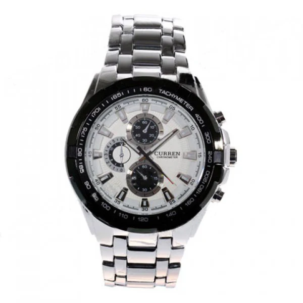 Curren Quartz Women's Stainless Steel Waterproof Chronograph (White 5cm Dial) - CUR098 - Image 3