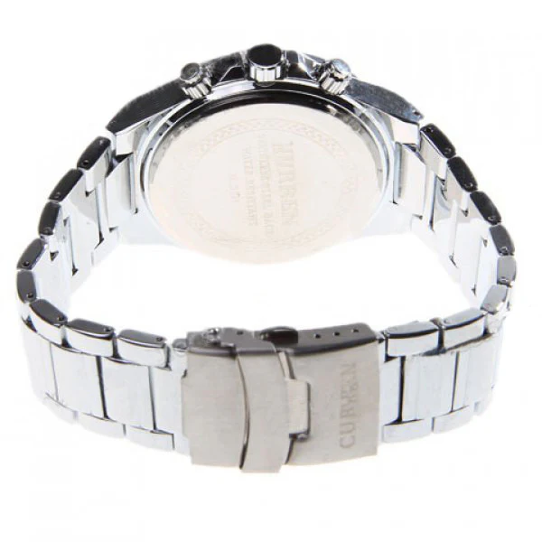 Curren Quartz Men's Chronograph (White 4.7cm Dial) - CUR099 - Image 3