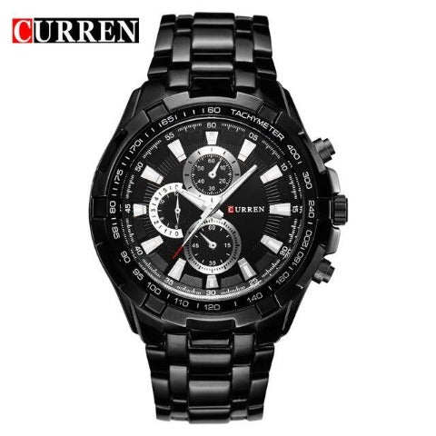 Curren Men's Black Stainless Steel Chronograph with Copper Accents (Black 5cm Dial) - CUR106 - Image 11