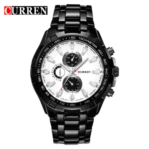 Curren Men's Black Stainless Steel Chronograph with Copper Accents (Black 5cm Dial) - CUR106 - Image 12