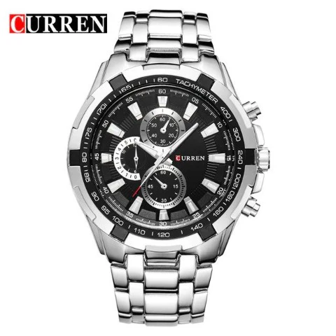 Curren Men's Black Stainless Steel Chronograph with Copper Accents (Black 5cm Dial) - CUR106 - Image 6