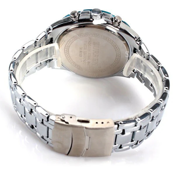 Curren Men's Stainless Steel Chronograph (Black 4.5cm Dial) - CUR111 - Image 4