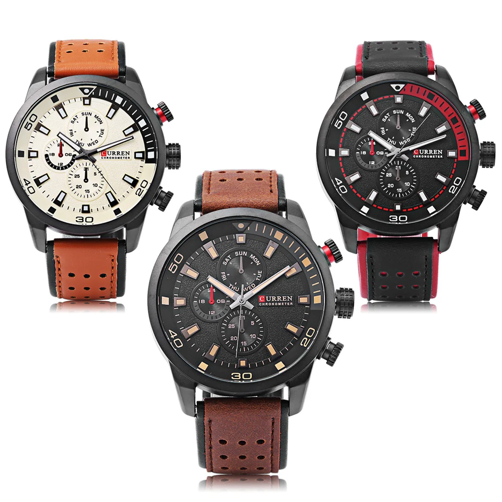 Curren Men's Sports Military Geniune Leather (Dial 4.5cm) - CUR119 - Image 4