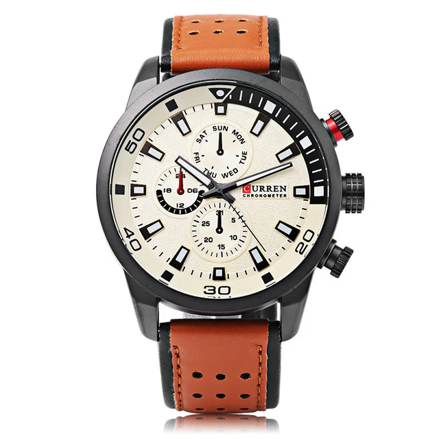 Curren Men's Sports Military Geniune Leather (Dial 4.5cm) - CUR119 - Image 5