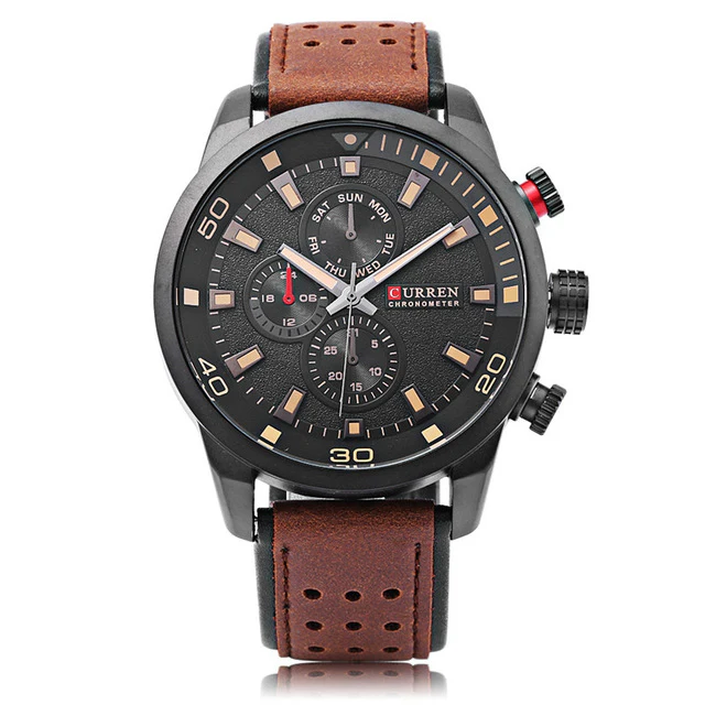 Curren Men's Sports Military Geniune Leather (Dial 4.5cm) - CUR119 - Image 6